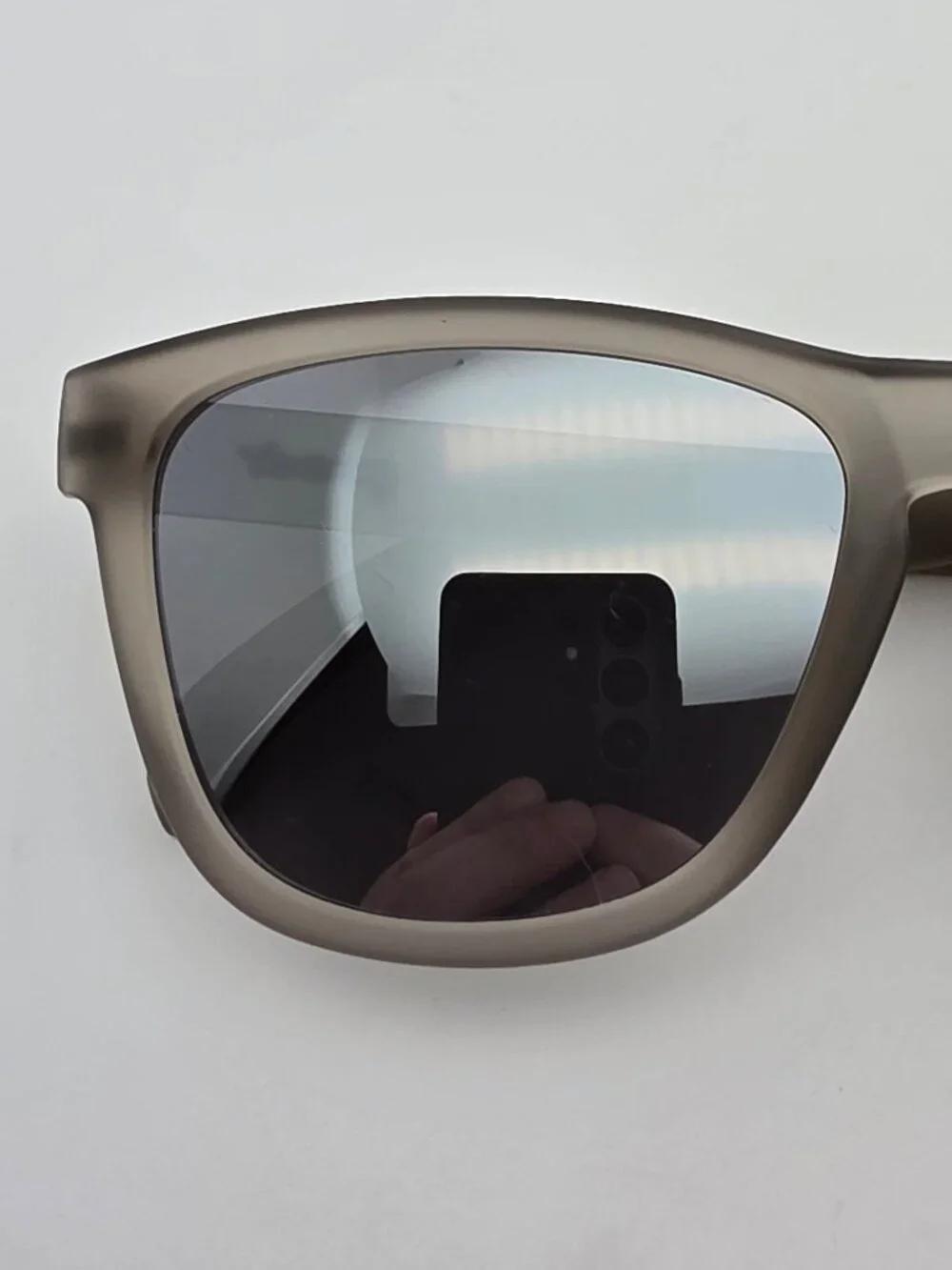 Goodr OG Going To Valhalla Crystal Grey Frame Polarized Chrome Lens Sunglasses
